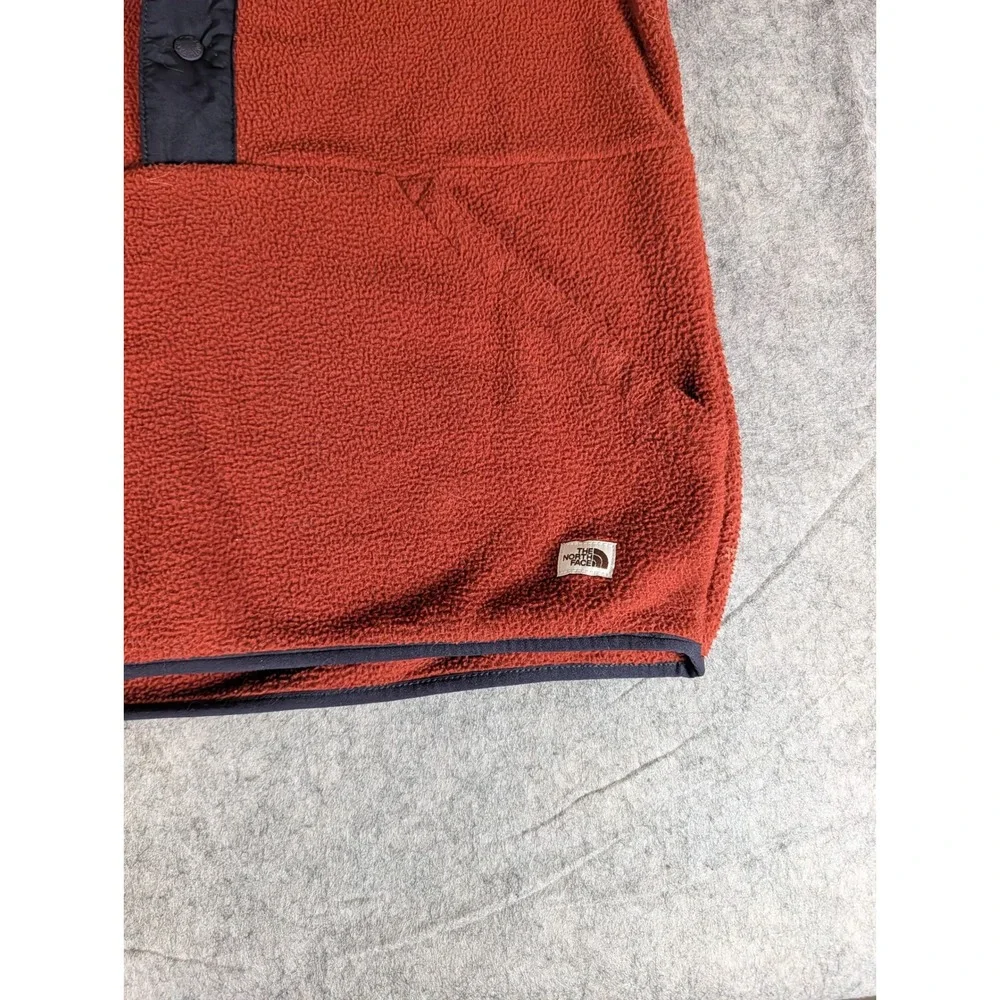 The North Face TKA Glacier Snap-Neck Fleece Hoodie‎ Burnt Orange Mens M NF0A4AJB